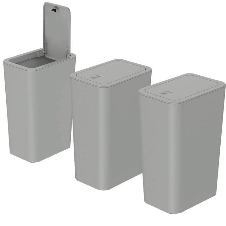 3 Stück Badezimmer Mülleimer 10L,Hundesicherer Badezimmer Mülleimer,Schmaler Mülleimer mit Deckel,To