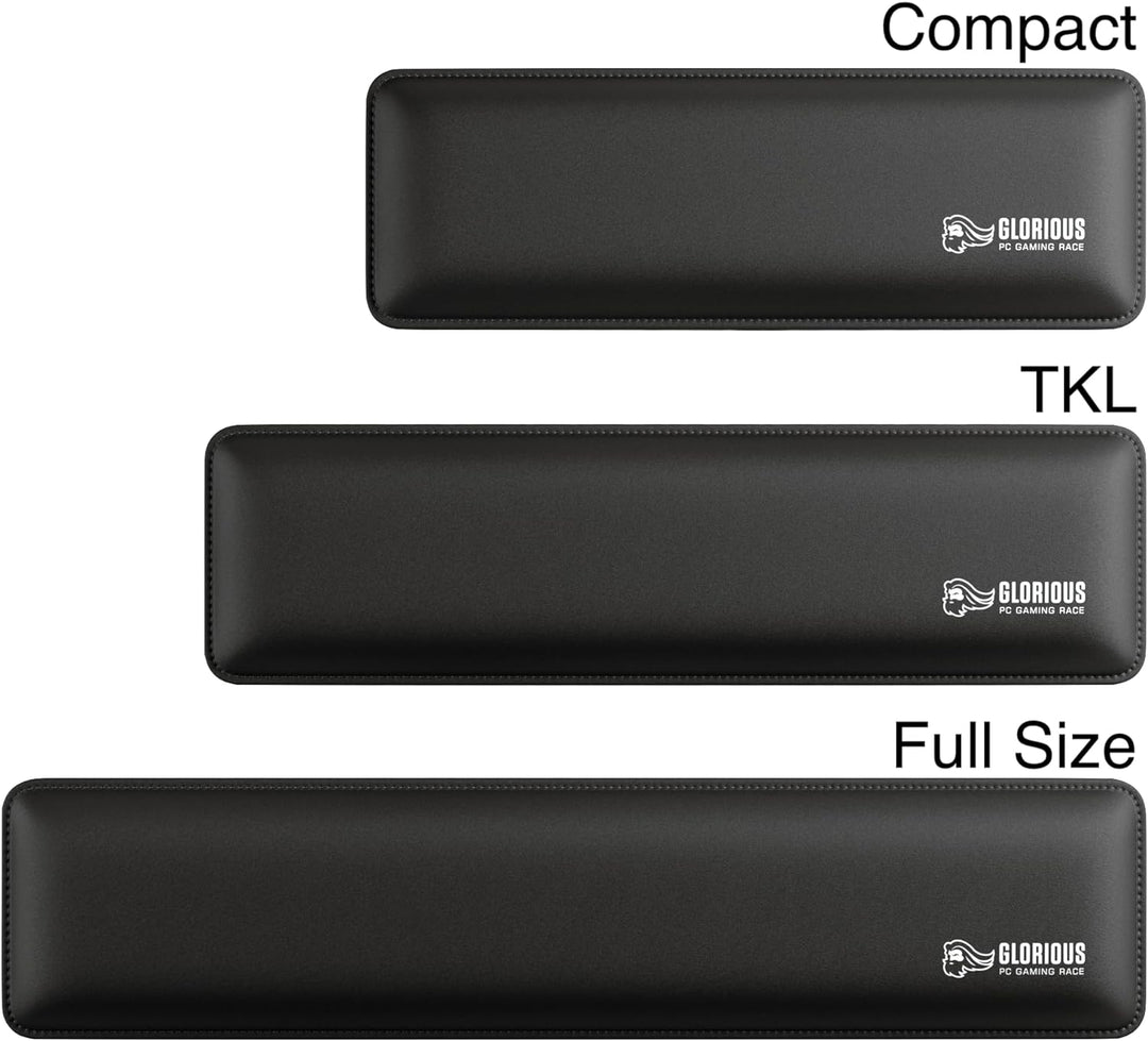 Glorious Gaming Padded Keyboard Wrist Rest (TKL, 25 mm stark) - gesteppte Ränder, glatte Stoffoberfl