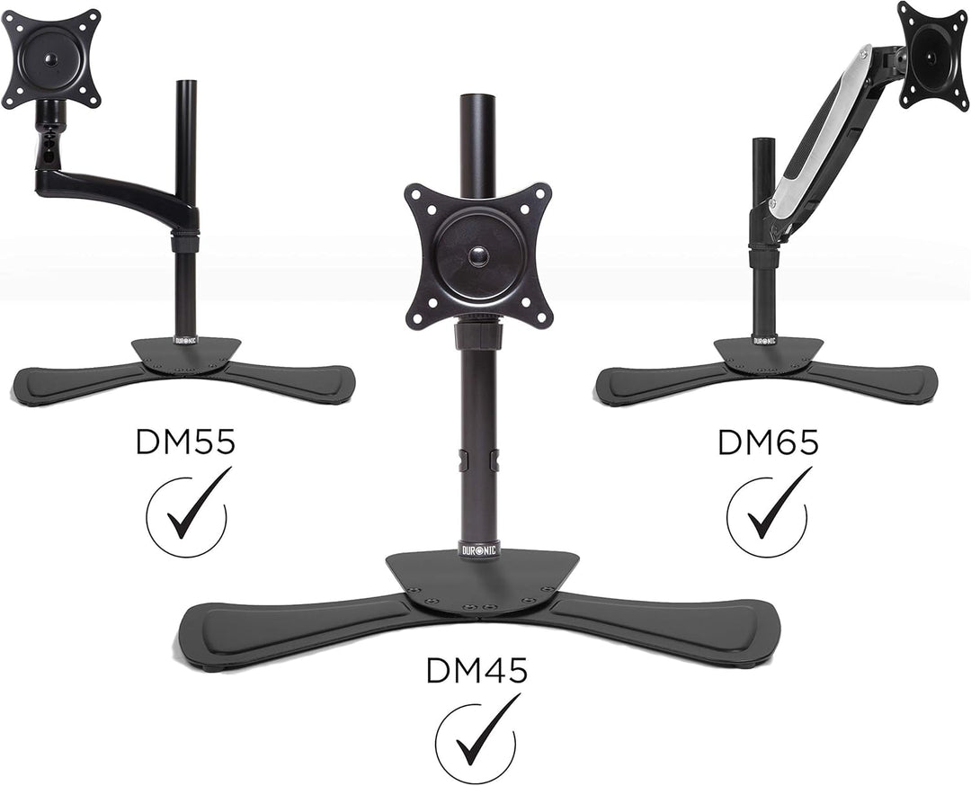 Duronic DM75 Stand für Monitorhalterungen | Standfuss als Ersatz für Tischklemme | 32 kg Belastbarke