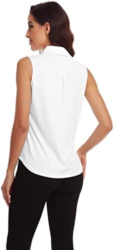 Soneven Bluse Damen Elegant Sport Tank Top mit Kragen Damen Ärmellos Poloshirt Golf Polo Sommer Ober