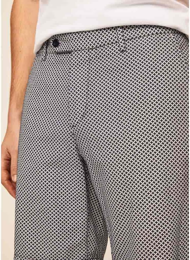 Hackett London Herren Basketweave Print Shorts 38W Blau, 38W Blau