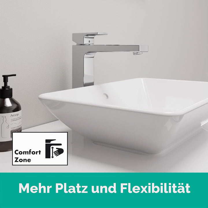 hansgrohe Waschtischarmatur Vernis Shape, Wasserhahn Bad mit Auslauf Höhe 190 mm, Badarmatur wassers
