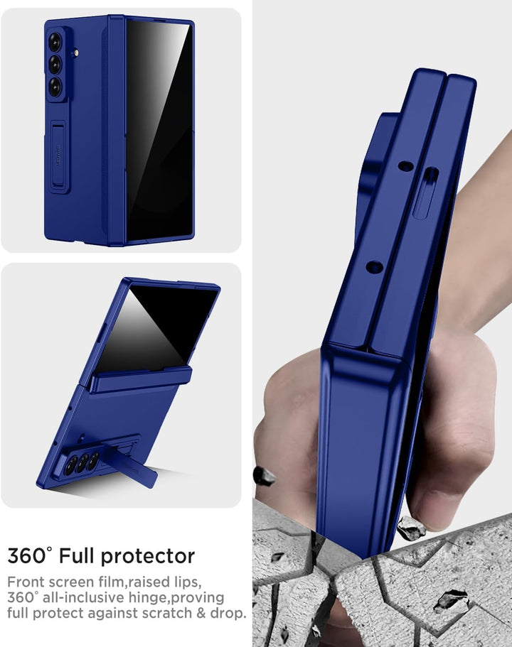 Miimall Kompatibel mit Samsung Galaxy Z Fold 7 Hülle mit Displayschutz Anti-SPY, [Magnetischer Schar