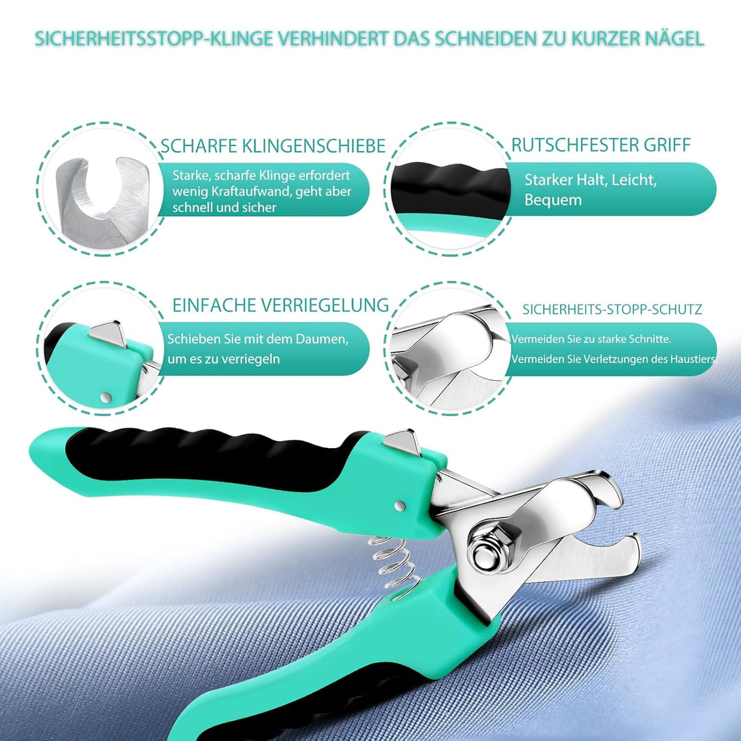 Hunde Katze Selbstreinigende Zupfbürste + Nagelknipser-Set für Haarausfall Fellpflege langes kurzes