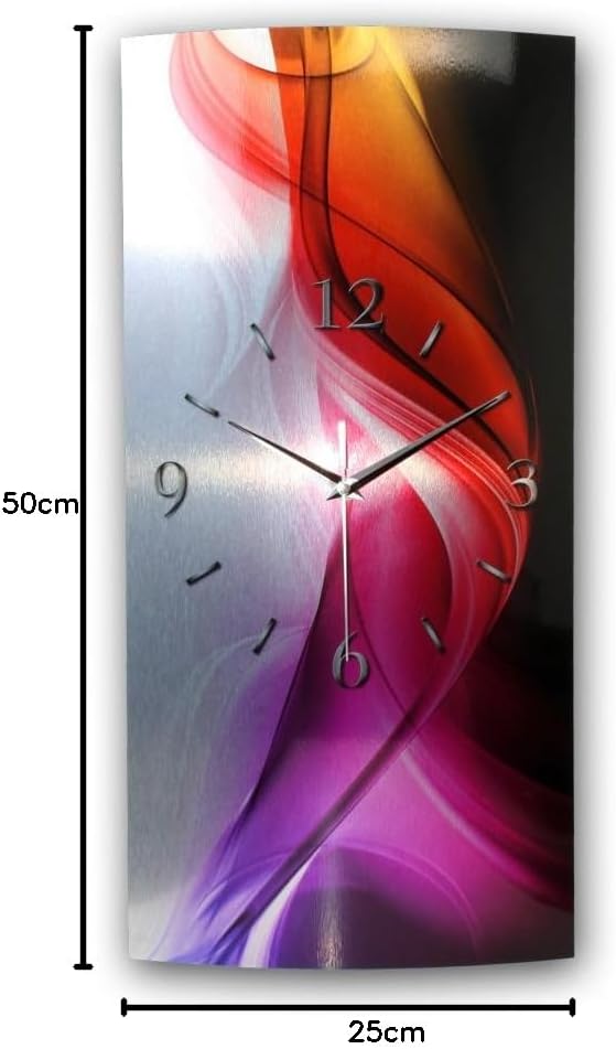 Kreative Feder Abstrakt Designer Funk Wanduhr Funkuhr leise modernes Design * Made in Germany* (fjjj