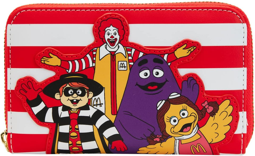 Loungefly Mcdonalds Purse Ronald And Friends Nue offiziell Rot Zip Around One Size