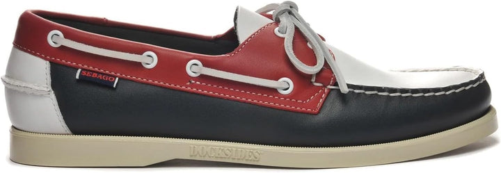 Sebago Herren Portland Spinnaker Bootschuhe 39 EU Mehrfarbig Navy Red White 972, 39 EU Mehrfarbig Na
