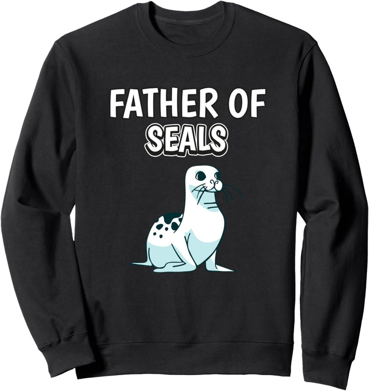 Herren Jungen Father Of Seals Papa Vatertag Robbe Sweatshirt