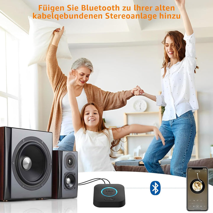 1Mii B06 Plus Bluetooth HiFi Empfänger, Drahtloser Audio Adapter, aptX HD aptX-Adaptive Bluetooth 5.