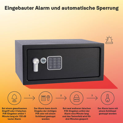 Yale Elektronischer Gästetresor - YLG/200/DB2 - Laptop - Schwarz - Standardsicherheit New Version (D