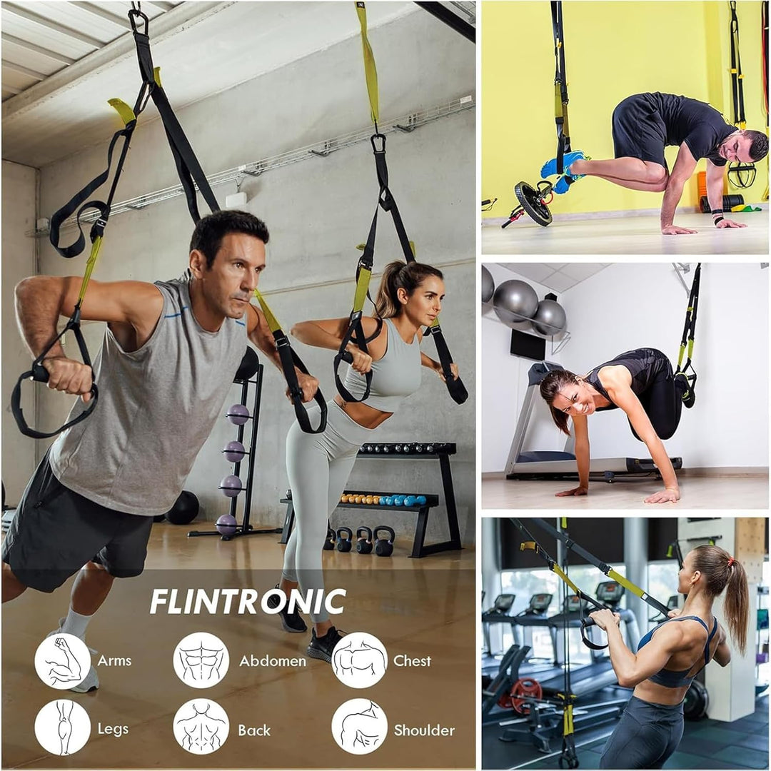 Flintronic Schlingentrainer, Sling Trainer Set für EIN Ganzkörpertraining, Schlingentrainer für Zuha