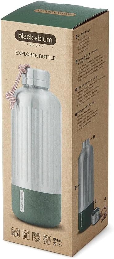 black+blum Explorer Isolierflasche, gross, olive, 850 ml 850 ML Olive, 850 ML Olive