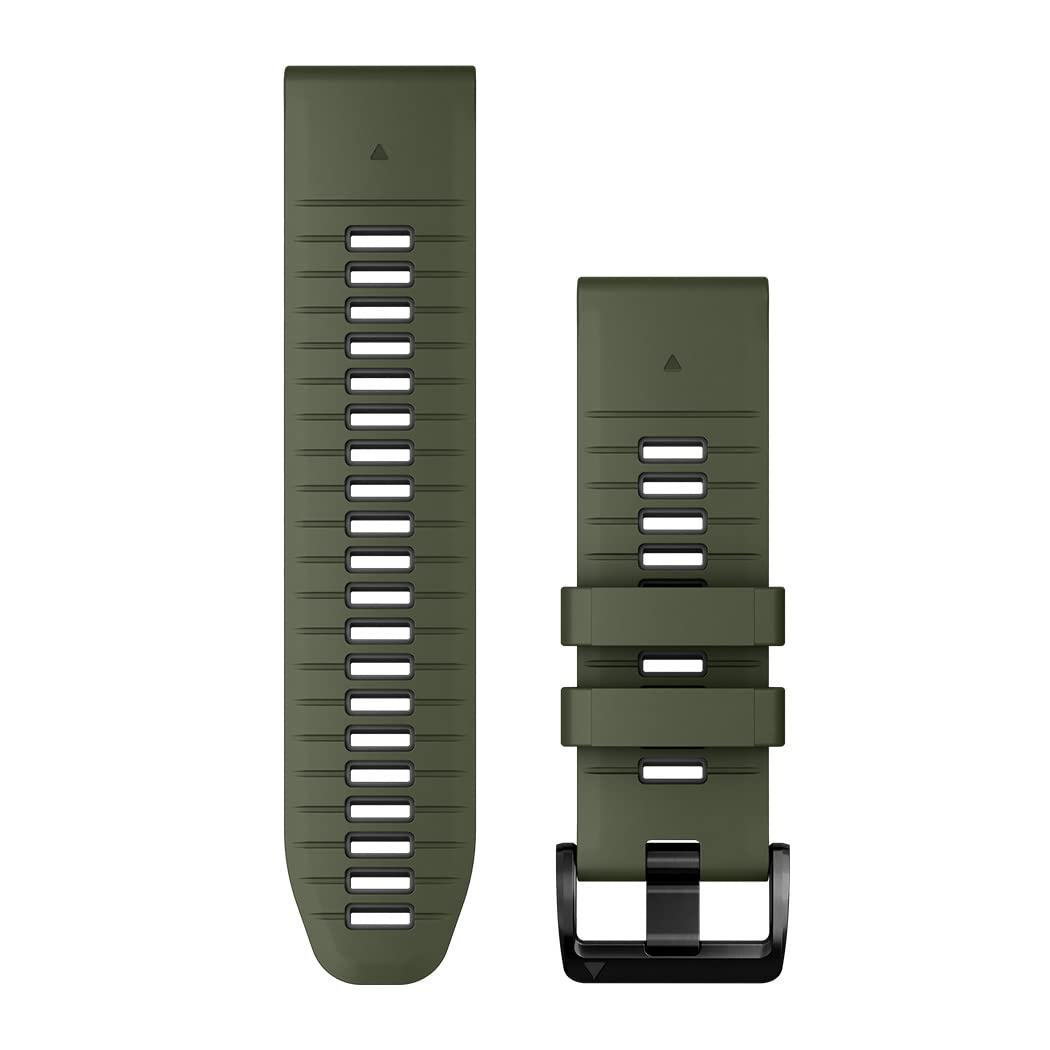 Garmin Quickfit Armband, 26mm, Silikon, Moosgrün/Graphit, passend für Fenix 5X/6X/7X Serie, Enduro 1
