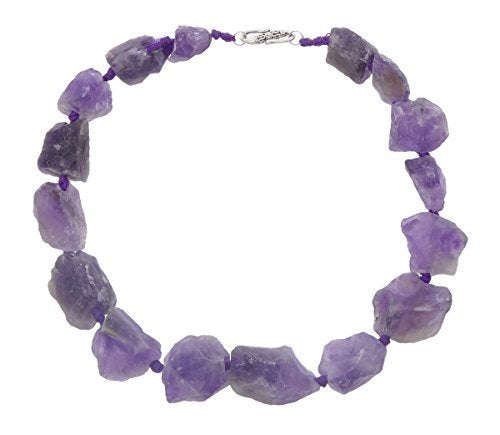 Amethyst Halskette, natürlich, roh, 14-18 mm, ca. 44-45 cm lang