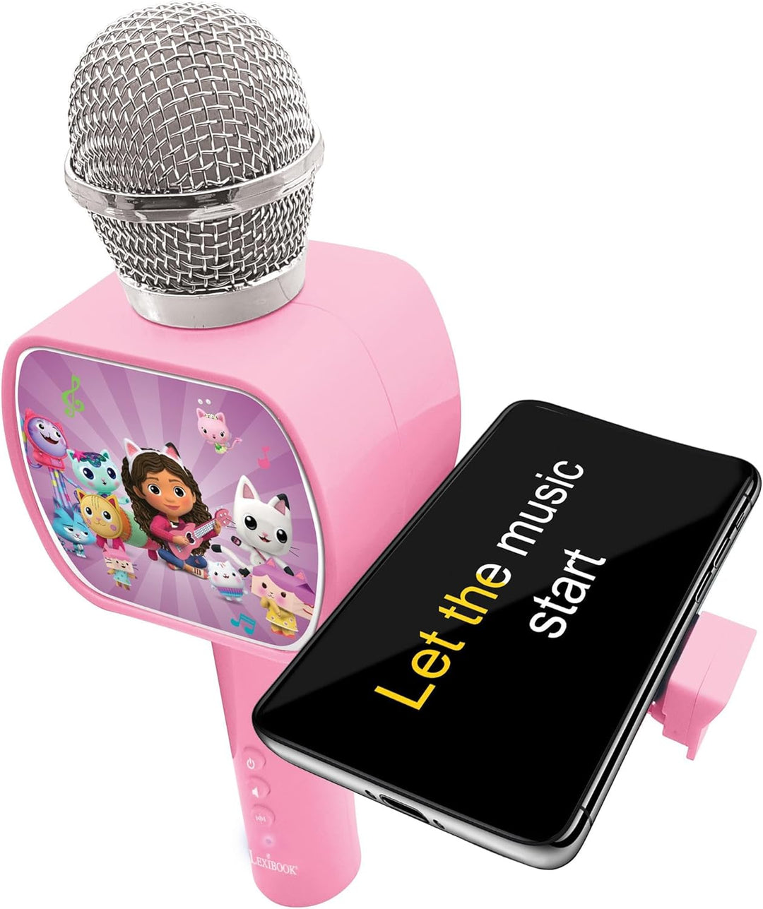Lexibook, Gabby's Dollhouse, Bluetooth®-Mikrofon mit Stimmveränderungsfunktion, integrierter Lautspr