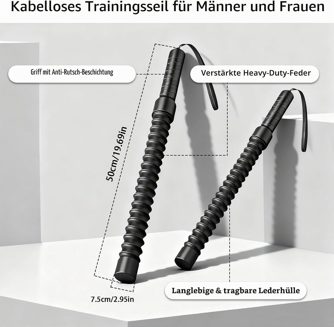 TECKZOON Gewichtetes Battle Rope Ohne Seil, Tragbare Heavy-Duty Training Rope für Home Gym, Intensiv