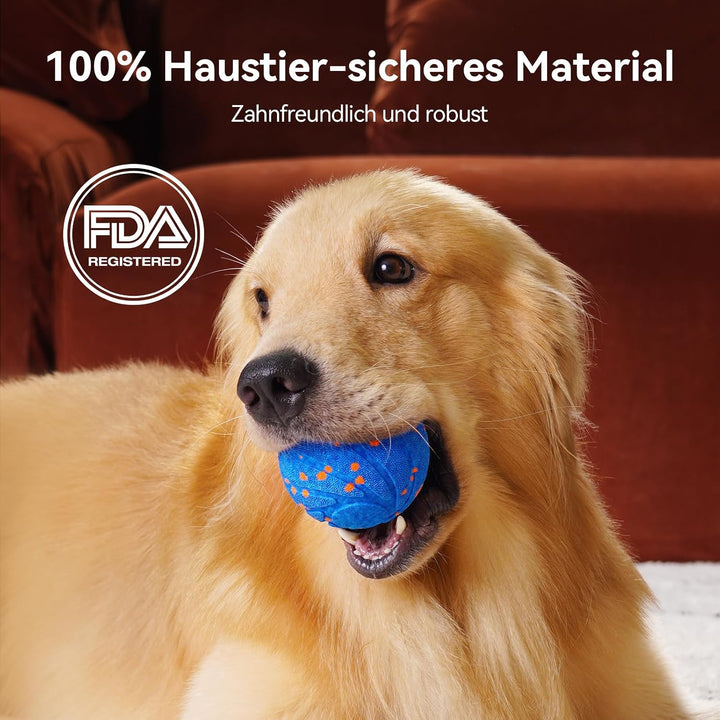 Cheerble Wicked Ball AIR - Interaktiver Hundeball mit 3 Spielmodi, Blau, Blau