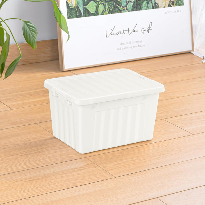 Cetomo,15L,6er-Pack, Aufbewahrungsbox mit deckel,Aufbewahrungsboxen, mit Clips, stapelbar, Wohnzimme