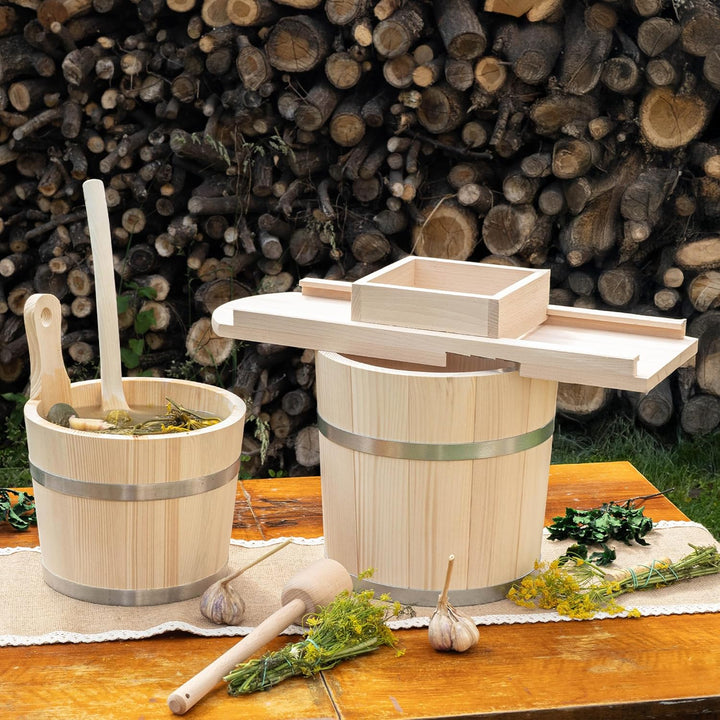 KADAX Gemüsehobel aus Holz, Krauthobel mit 3 scharfen Edelstahlklingen, Gurkenhobel, traditioneller