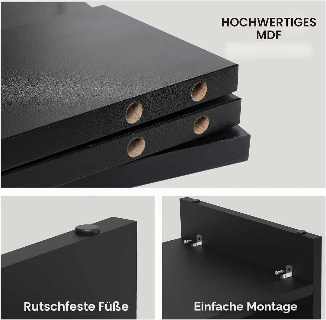 FITUEYES Monitorständer mit 2 Ebenen, 54 x 25,5 cm, Grosser Computer-Laptop-Ständer mit Stauraum für