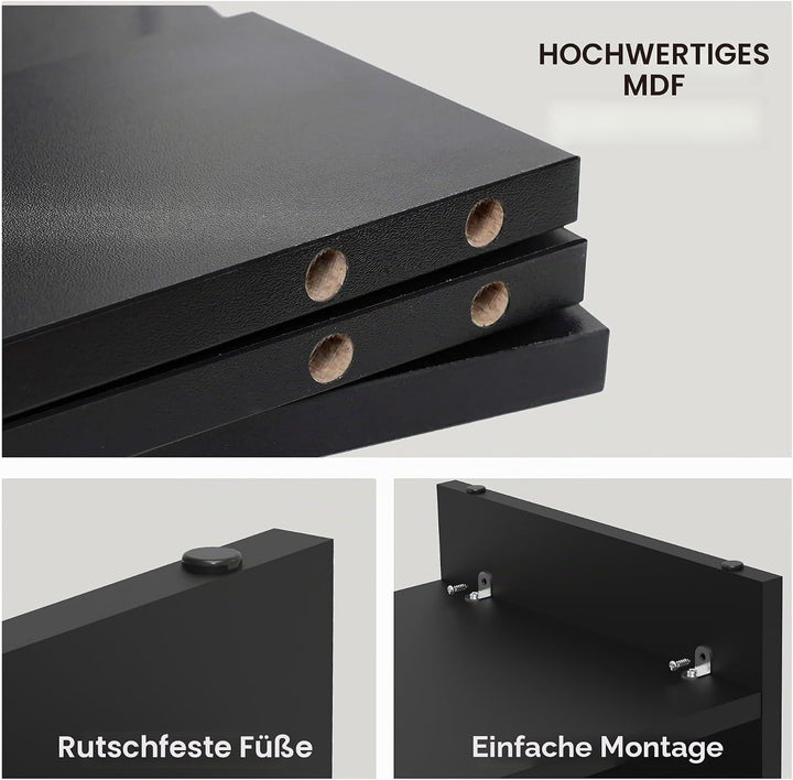 FITUEYES Monitorständer mit 2 Ebenen, 54 x 25,5 cm, Grosser Computer-Laptop-Ständer mit Stauraum für