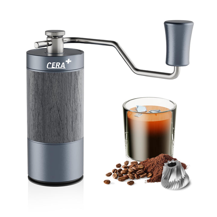 manuelle Kaffeebohnenmühle, professionelle kleine kaffeemühle manuell, mit 90 einstellbaren Einstell