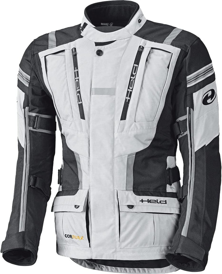 Held Motorradjacke mit Protektoren Motorrad Jacke Hakuna II Damen Textiljacke grau/schwarz XL, Toure