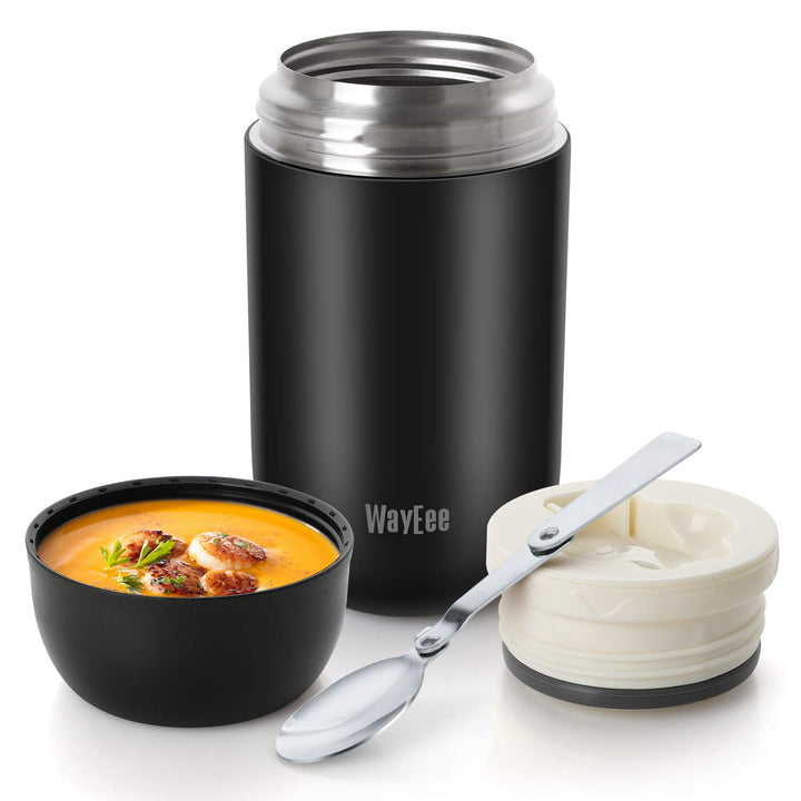 Thermobehälter für Essen 450ml, 710ml Thermobecher Essen Edelstahl Warmhaltebehälter mit Löffel Esse