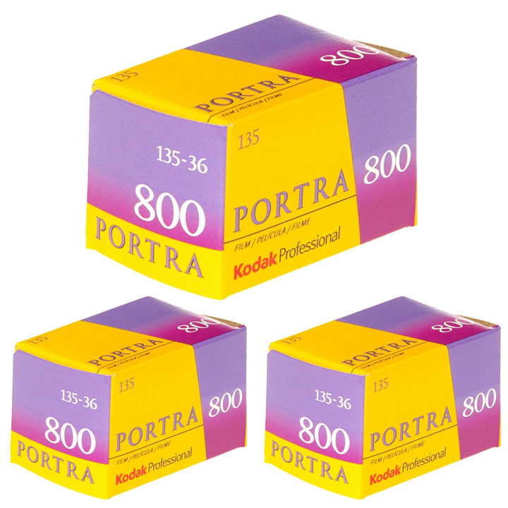 Kodak 145 1855 Professional Portra 800 Farb-Negativfilm (ISO 800), 35 mm, 36 Belichtungen, 3 Stück O
