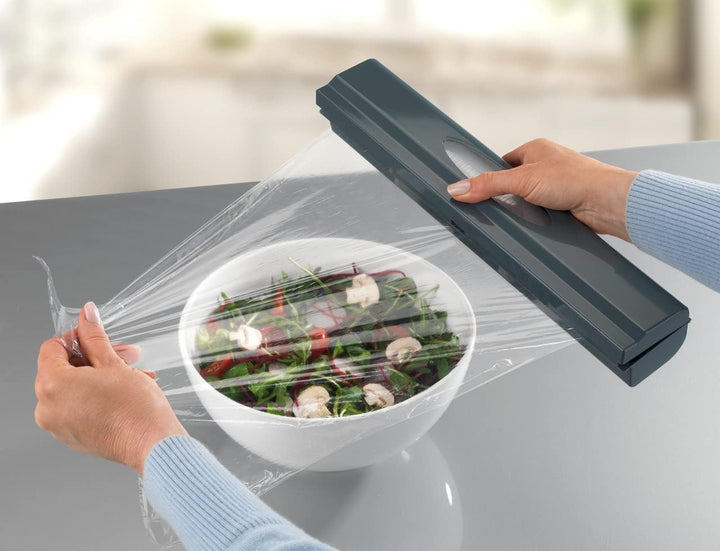 WENKO Folienschneider Perfect Cutter L Anthrazit 2er Set 2er Set, Folienspender Grau - Anthrazit