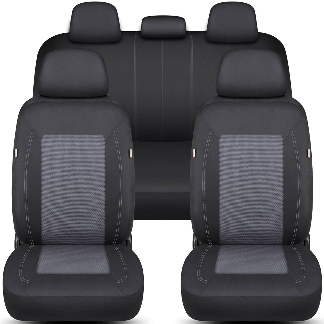 Schonbezüge Sitzbezüge Komplettset für Hyundai i20 Bj ab 2020 in Schwarz/Grau FT4