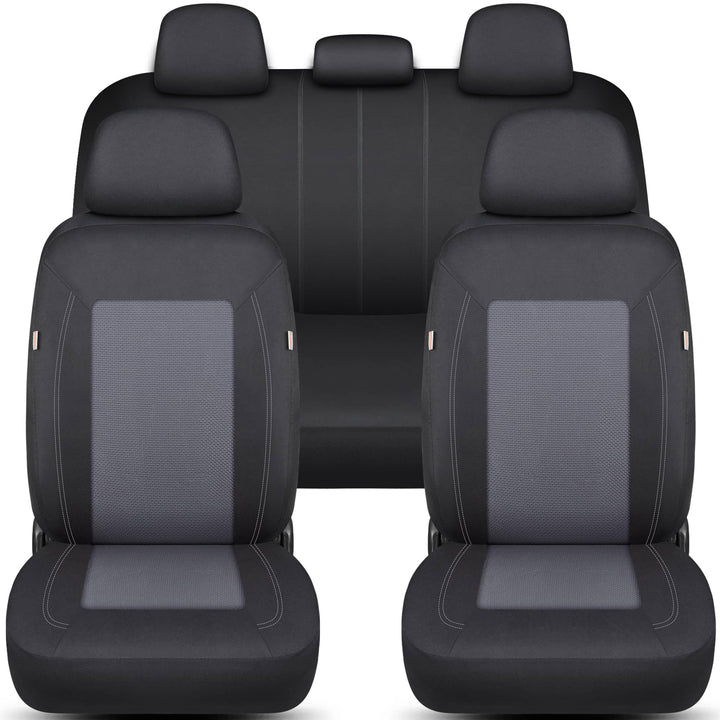 Schonbezüge Sitzbezüge Komplettset für Hyundai i20 Bj ab 2020 in Schwarz/Grau FT4