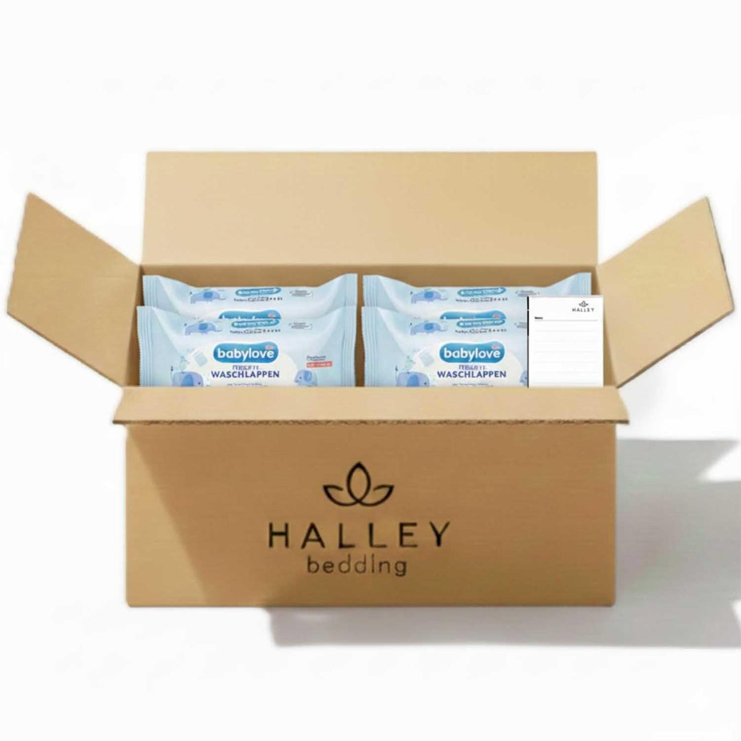 Babylove Feuchte Waschlappen - Sanfte Reinigung mit Aloe Vera &amp; Kamille, für empfindliche Babyhaut &amp;