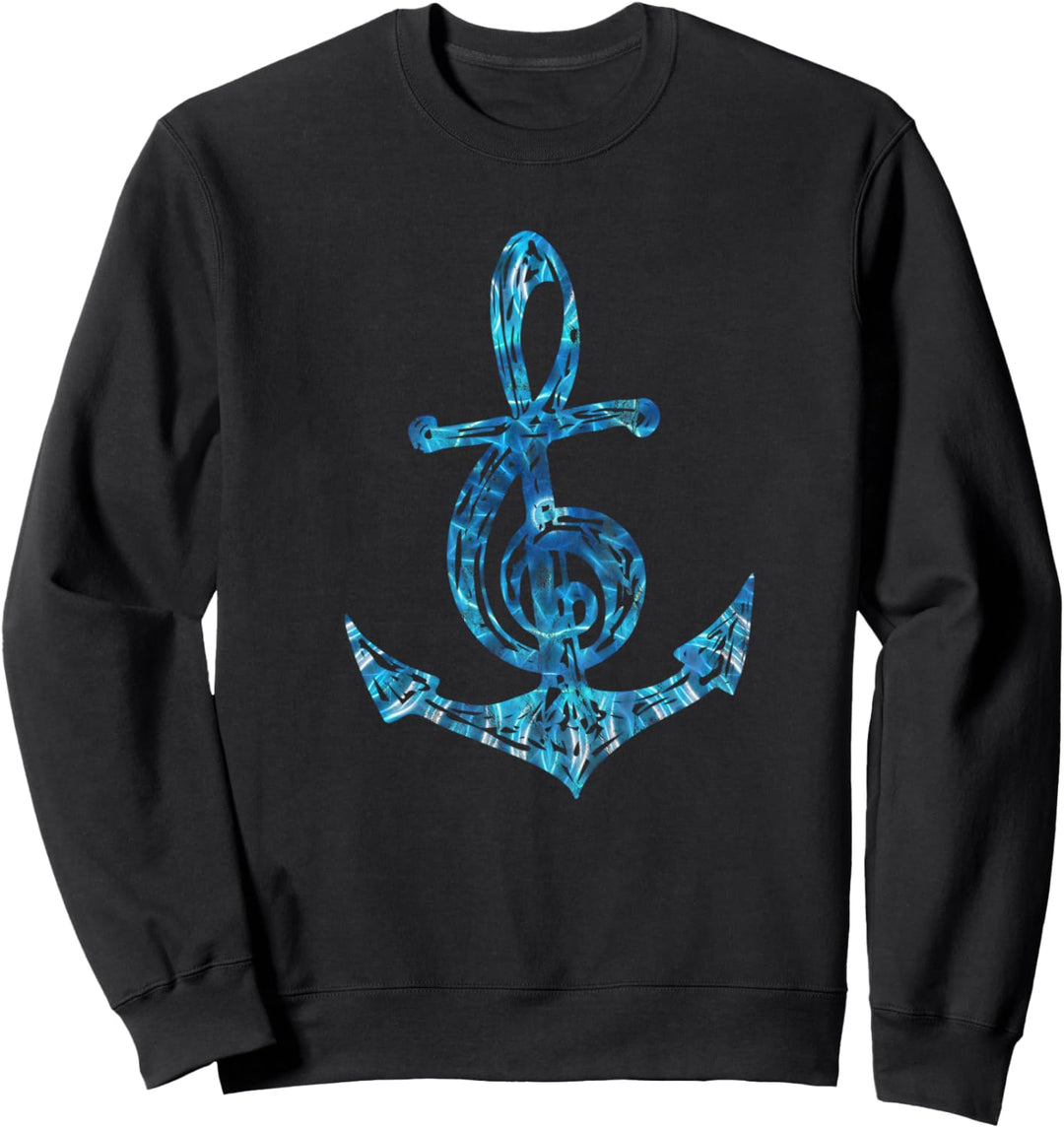 Anker, Musik, Notenschlüssel, Symbol, Musiker Ahoi Meer Chor Sweatshirt