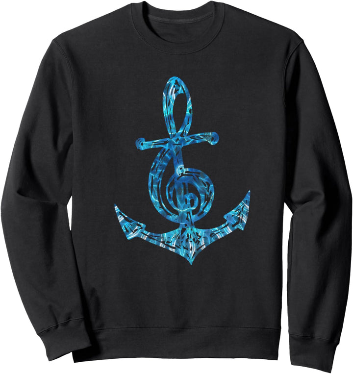 Anker, Musik, Notenschlüssel, Symbol, Musiker Ahoi Meer Chor Sweatshirt