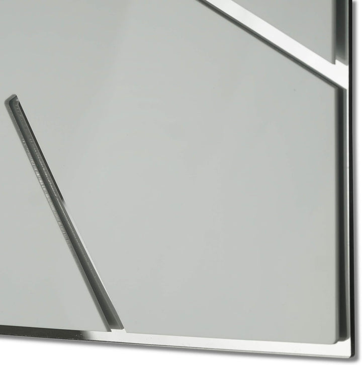 FLEXISTYLE Moderne grosse Wanduhr Exact 50cm, Acrylglas und Acrylspiegel, Stille, Wohnzimmer, Schlaf
