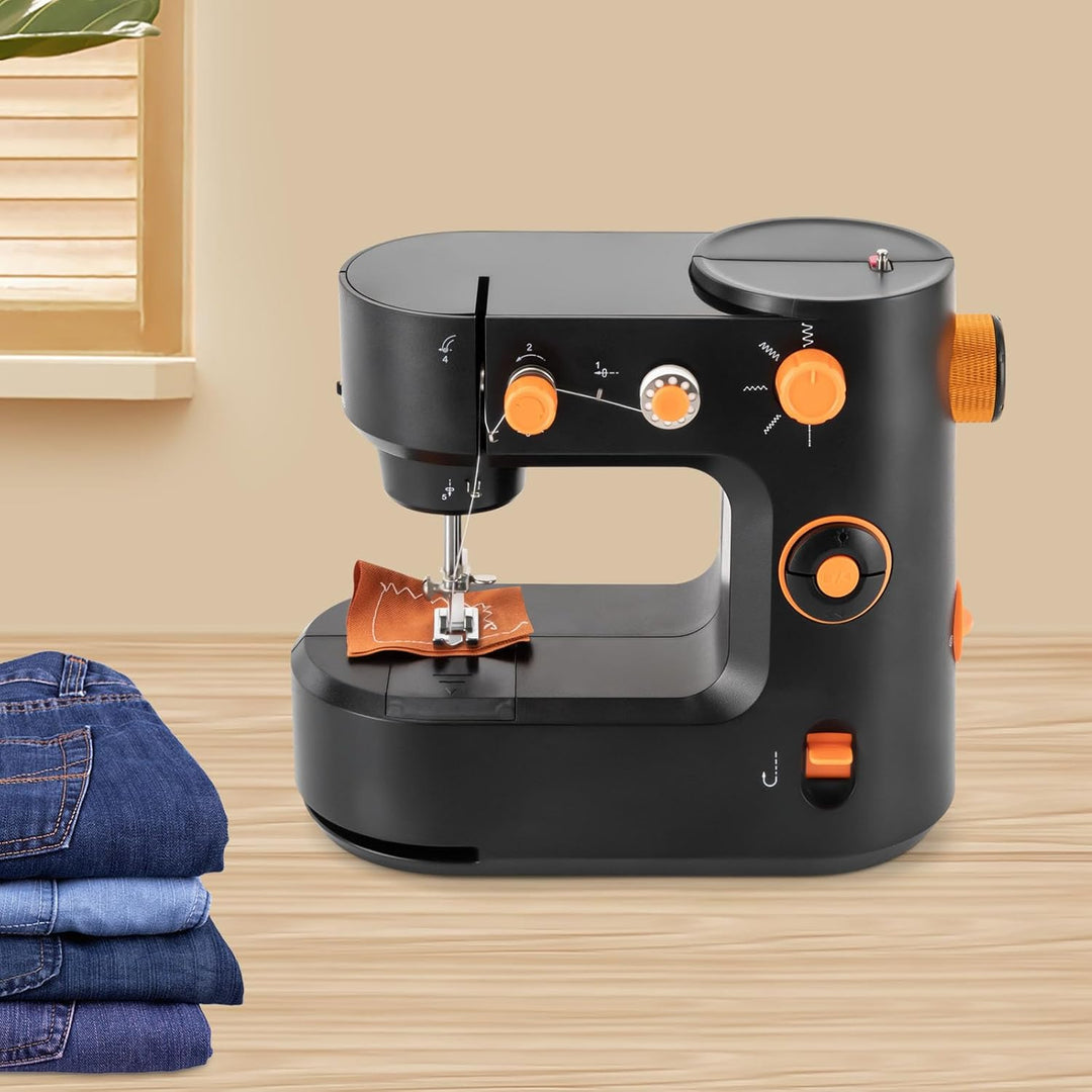 Nähmaschine, Nähmaschine Anfänger, Kindernähmaschine mit Fusspedal, 2 Betriebsarten, Zwei-Wege-Nähen