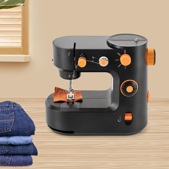 Nähmaschine, Nähmaschine Anfänger, Kindernähmaschine mit Fusspedal, 2 Betriebsarten, Zwei-Wege-Nähen