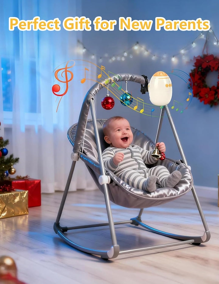 Kinderwagenschaukler, Wiederaufladbar Schlafhilfe für Babys Mit Timer, USB-C Aufladbar, Tragbare Sch