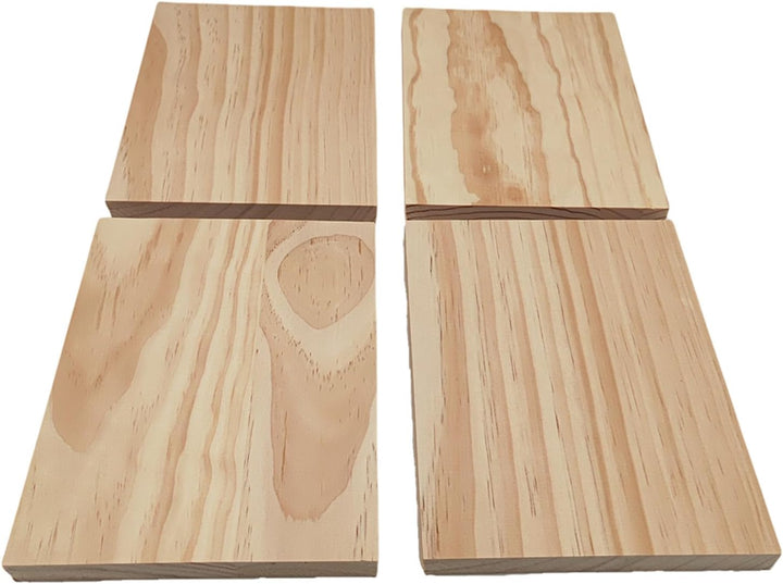 4 Stk. Unfertige Holzblöcke zum Basteln, 20x15x1,5 cm Rechteckige Holzbretter Leere Schnitzblöcke zu