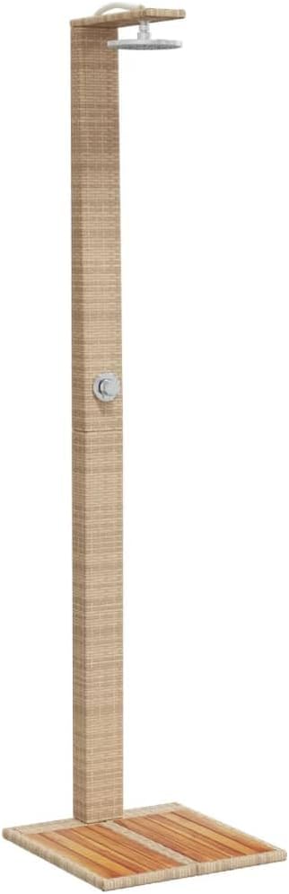 Festnight Gartendusche mit Bodenplatte Holz Aussendusche Garten Outdoor Dusche Garten Pool Pooldusch