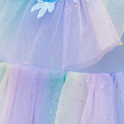 FYMNSI Mädchen Prinzessin Kostüm Kleid Umhang mit Zubehör Weihnachten Halloween Fasching Karneval Ve