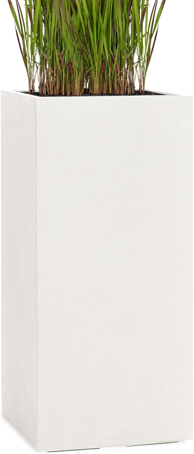 Pflanzwerk® Pflanzkübel Tower Sand 80x40x40cm *Frostbeständiger Blumenkübel* *UV-Schutz* *Qualitätsw