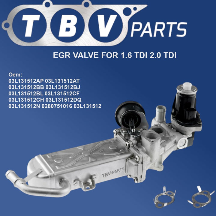 TBVPARTS Ventil AGR 1.6/2.0 Tdi 03L131512CF 03L131512CH 03L131512DQ 03L131512N 03L131512AP AGR Venti