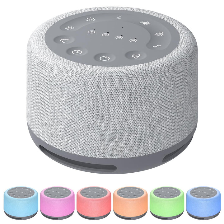 FUNYKICH White Noise Machine, 30 Klänge & Atemtraining, Aufnahmefunktion, Wireless Lautsprecher, 7 F