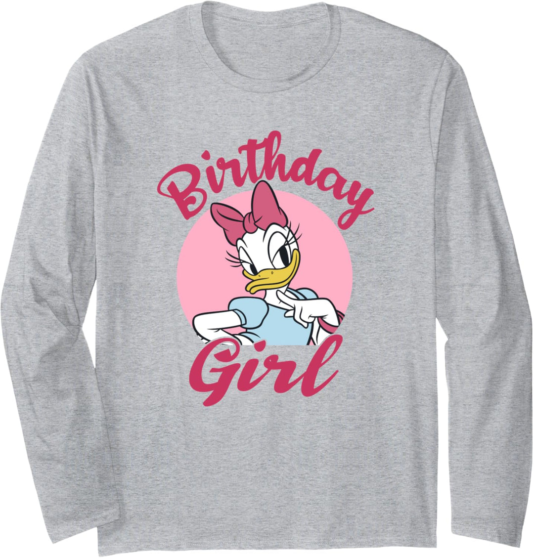 Disney Mickey And Friends Daisy Duck Birthday Girl Langarmshirt