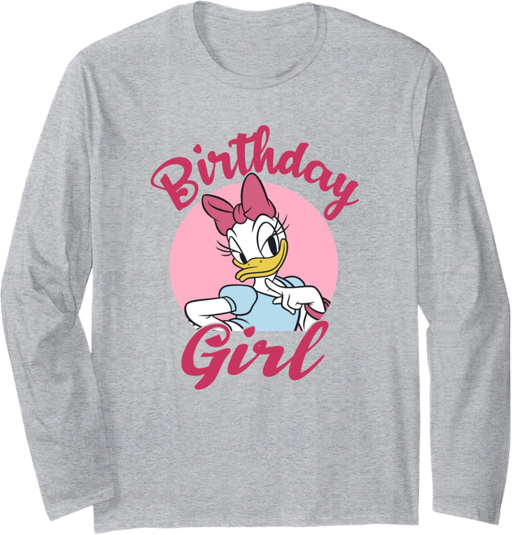 Disney Mickey And Friends Daisy Duck Birthday Girl Langarmshirt