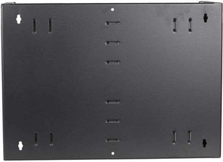 8 HE - 19 Zoll Montagerahmen für Wandbefestigungen ohne Schaniere - 180mm Tief - Schwarz 180 mm tief