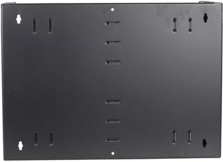 8 HE - 19 Zoll Montagerahmen für Wandbefestigungen ohne Schaniere - 180mm Tief - Schwarz 180 mm tief