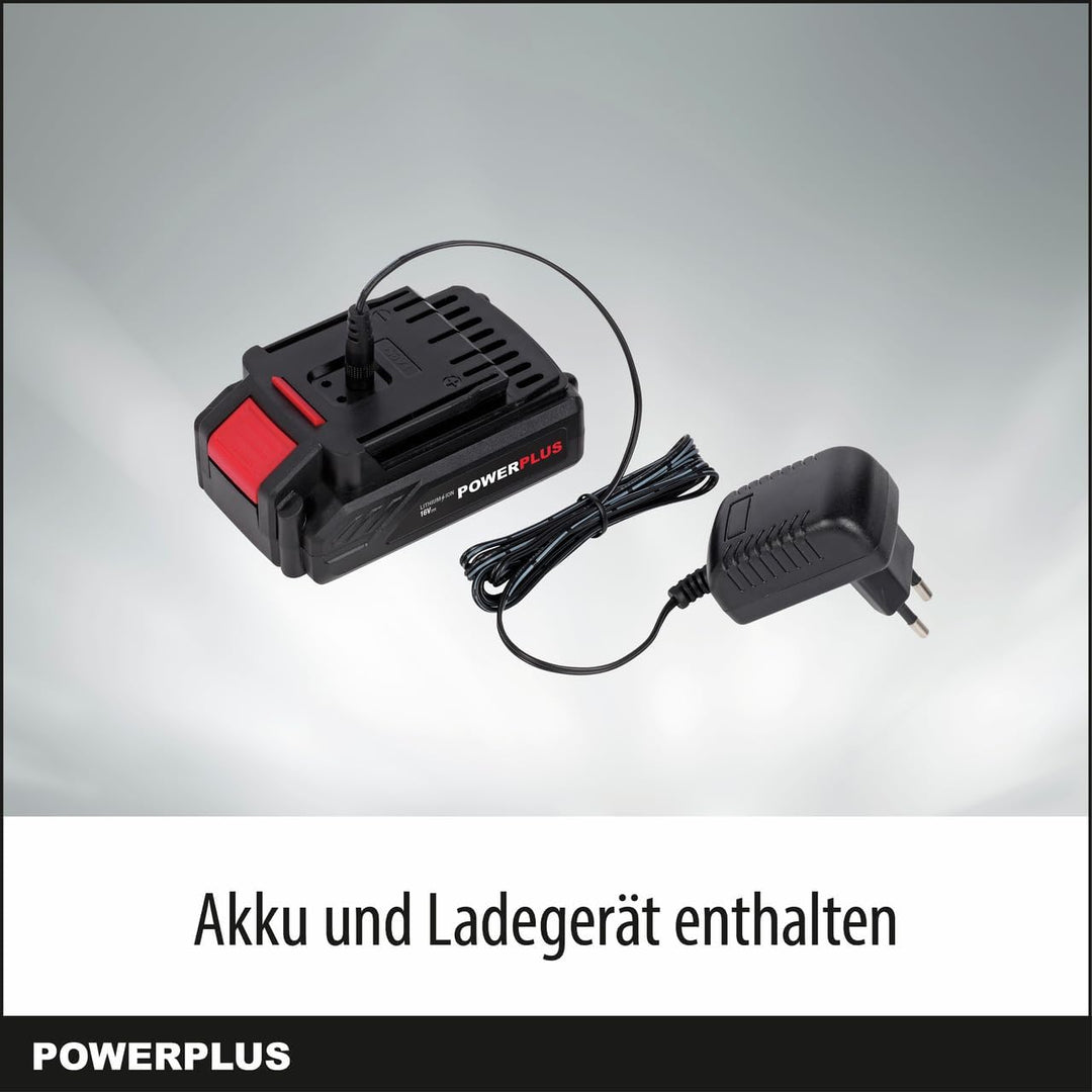Powerplus Akkuschrauber & Akkubohrer POWC1061 - Akku Schraubendreher 16V, Inkl. 1 x 1,3Ah Akku und L